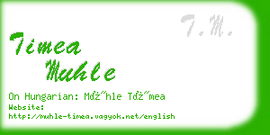 timea muhle business card